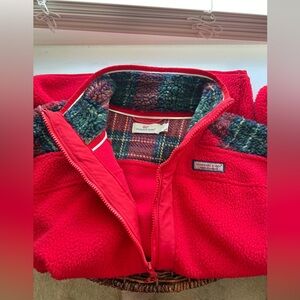 New SMALL Vineyard Vines Apres Tartan SuperShep sherpa Shep Shirt pullover